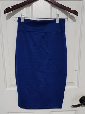 Classic Royal Blue Pencil Skirt - Women's